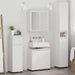 Set de mobilier pentru baie cu sertar 4 pcs Alb Lemn compozit - WALTI WALTI