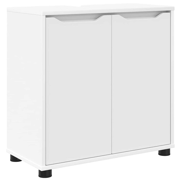 Set de mobilier pentru baie cu sertar 4 pcs Alb Lemn compozit - WALTI WALTI