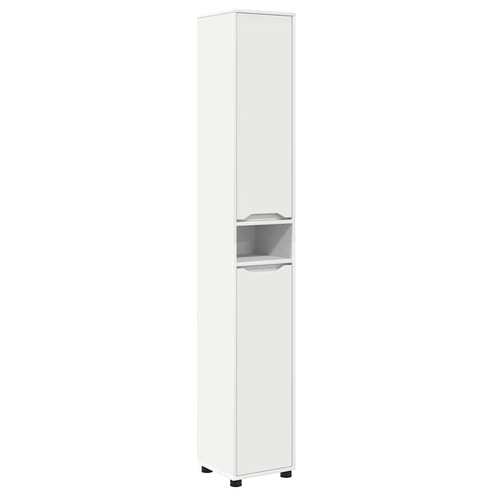 Set de mobilier pentru baie cu sertar 4 pcs Alb Lemn compozit - WALTI WALTI