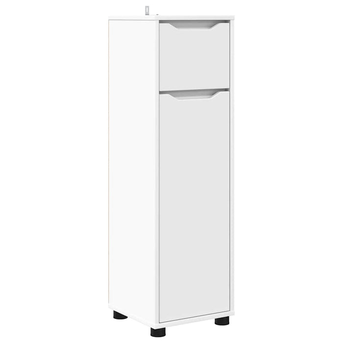 Set de mobilier pentru baie cu sertar 4 pcs Alb Lemn compozit - WALTI WALTI