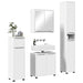 Set de mobilier pentru baie cu sertar 4 pcs Alb Lemn compozit - WALTI WALTI