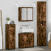 Set de mobilier pentru baie 4 pcs Stejar fumuriu Lemn compozit - WALTI WALTI