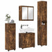Set de mobilier pentru baie 4 pcs Stejar fumuriu Lemn compozit - WALTI WALTI