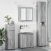 Set de mobilier pentru baie 4 pcs Gri Sonoma Lemn compozit - WALTI WALTI