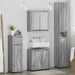Set de mobilier pentru baie 4 pcs Gri Sonoma Lemn compozit - WALTI WALTI