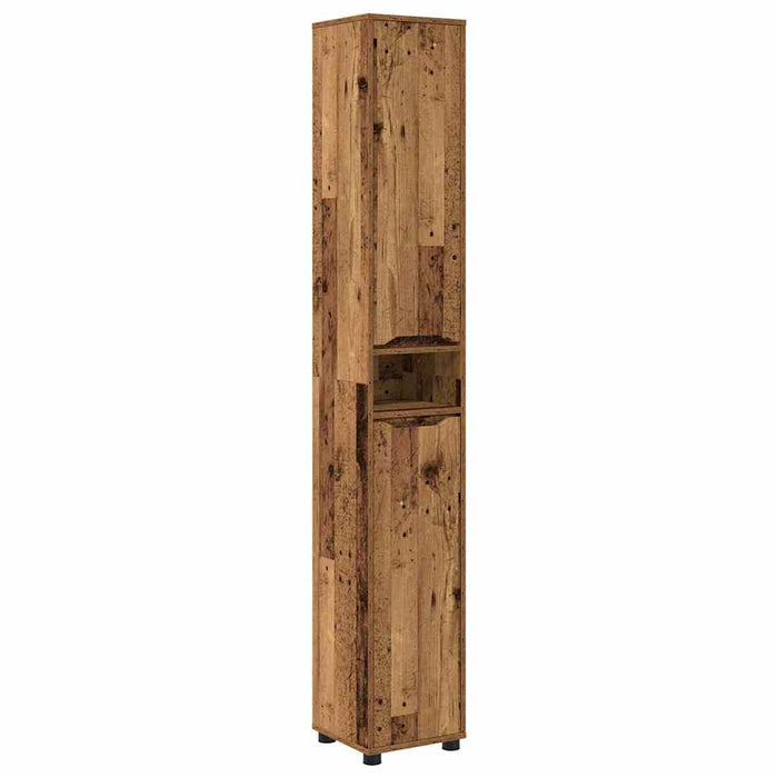 Set de mobilier pentru baie 4 buc. Lemn Vechi WALTI