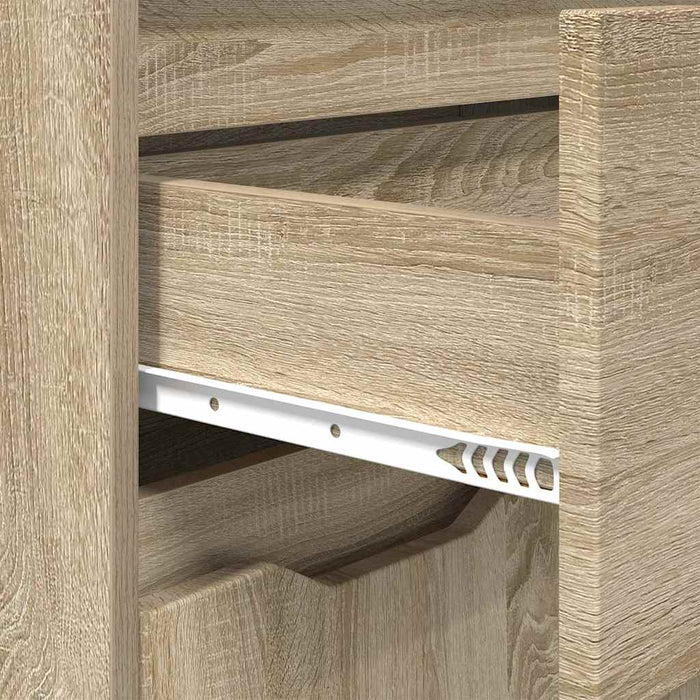 Set de mobilier pentru baie 3 pcs Stejar Sonoma Lemn compozit WALTI