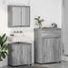 Set de mobilier pentru baie 3 pcs Gri Sonoma Lemn compozit - WALTI WALTI