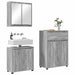 Set de mobilier pentru baie 3 pcs Gri Sonoma Lemn compozit - WALTI WALTI