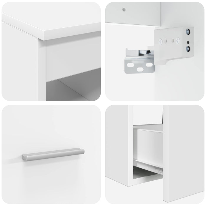 Set de mobilier pentru baie 2 pcs Alb Lemn prelucrat WALTI
