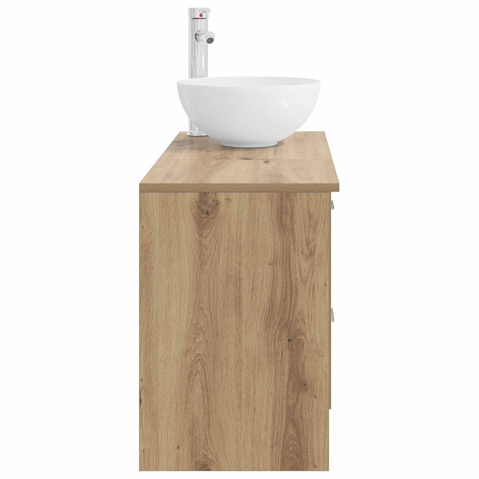 Set de mobilier pentru baie 2 pcs Stejar Artizanal WALTI