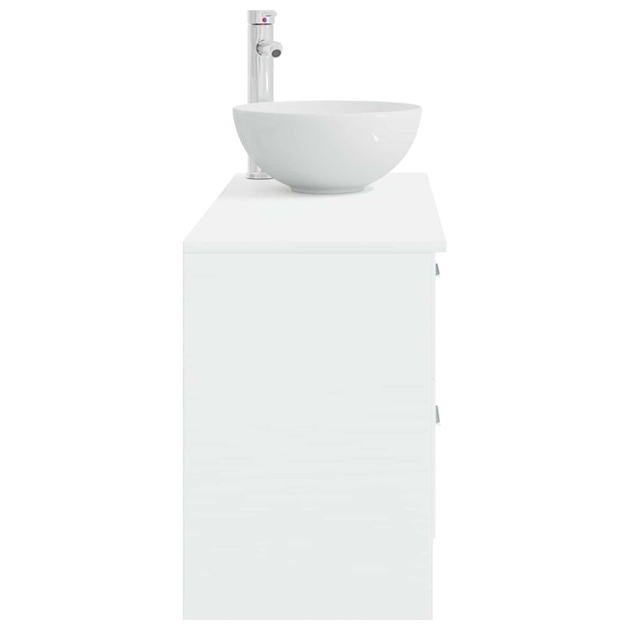 Set de mobilier pentru baie 2 pcs Alb Lemn prelucrat WALTI