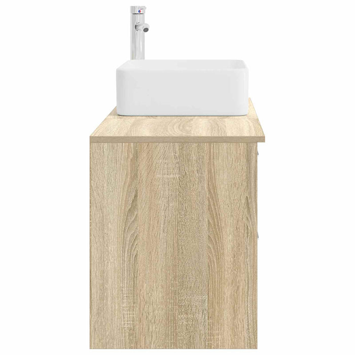 Set de mobilier pentru baie 2 pcs Stejar Sonoma Lemn prelucrat WALTI