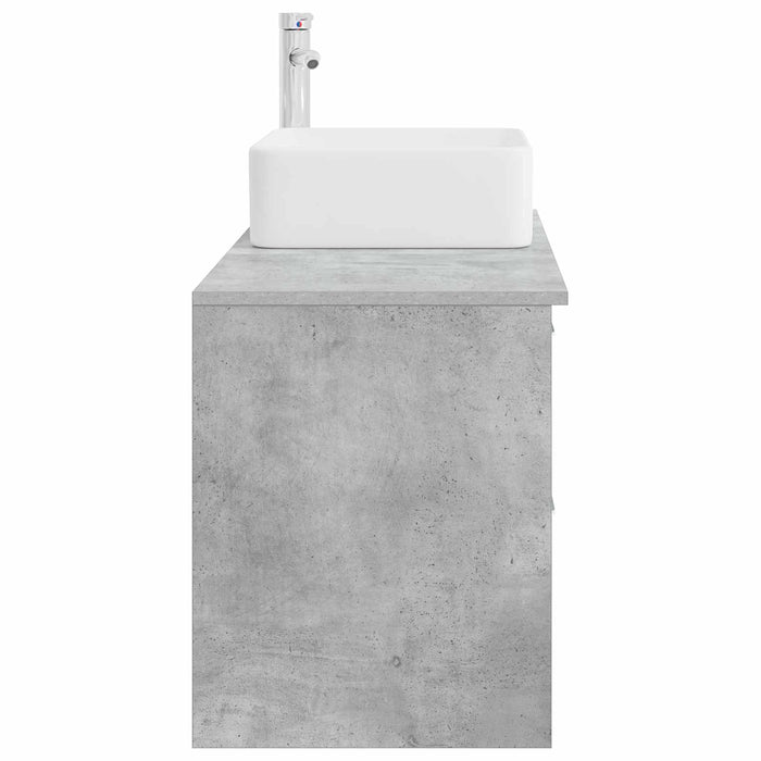 Set de mobilier pentru baie 2 pcs Gri Beton Lemn prelucrat WALTI