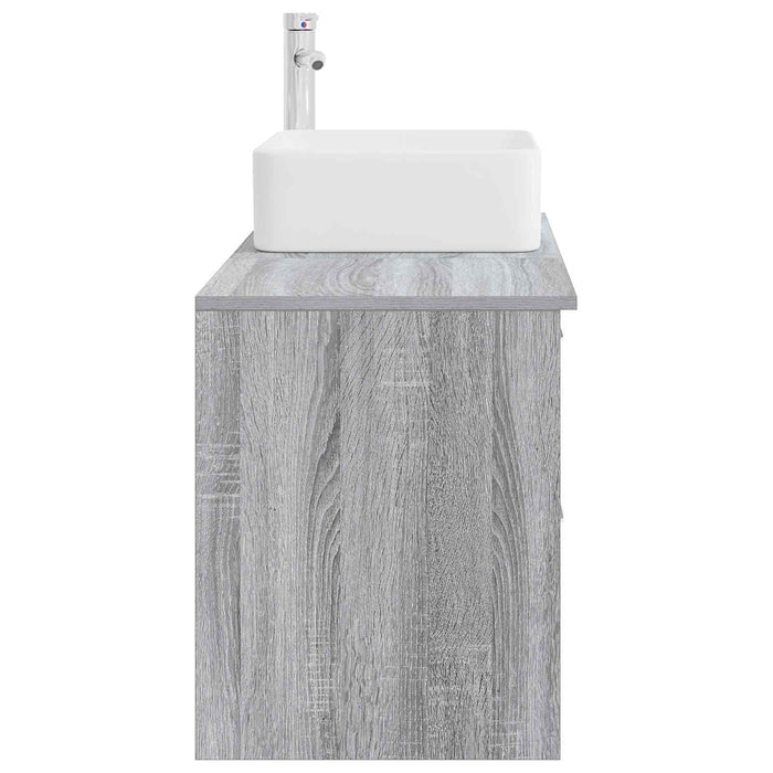 Set de mobilier pentru baie 2 pcs Sonoma gri Lemn prelucrat WALTI