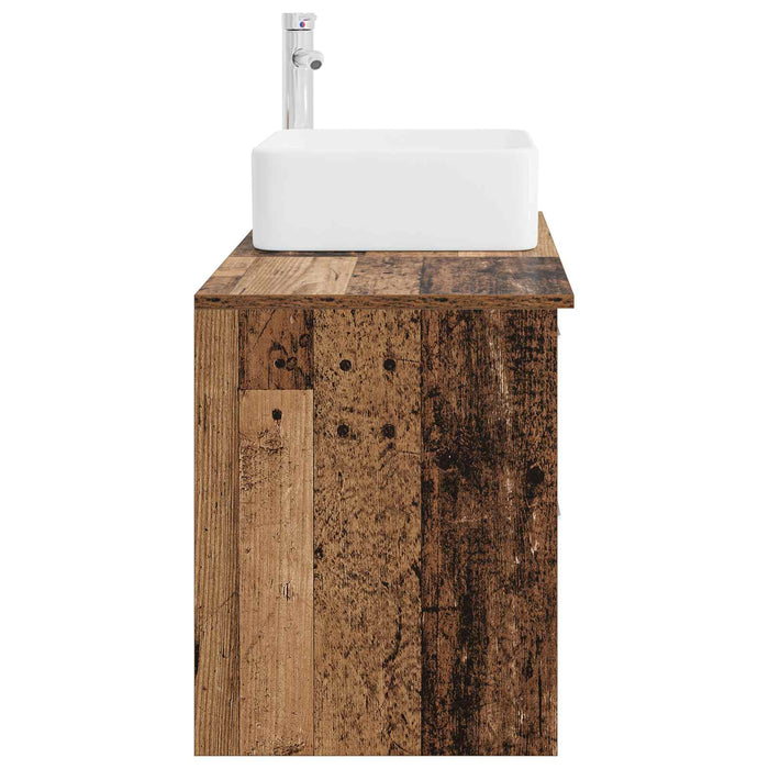 Set de mobilier pentru baie 2 pcs Lemn vechi Lemn prelucrat WALTI