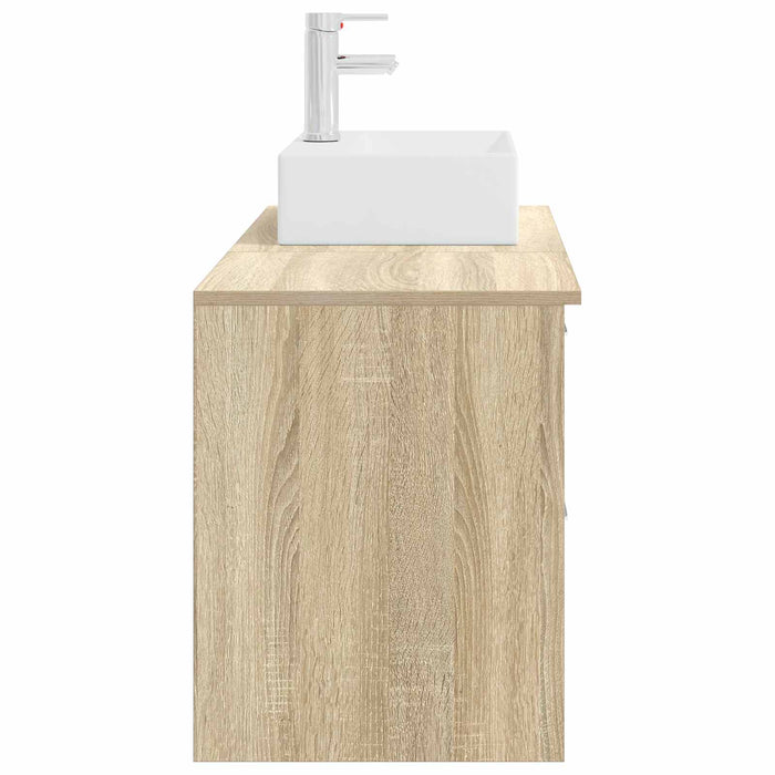 Set de mobilier pentru baie 2 pcs Stejar Sonoma Lemn prelucrat WALTI