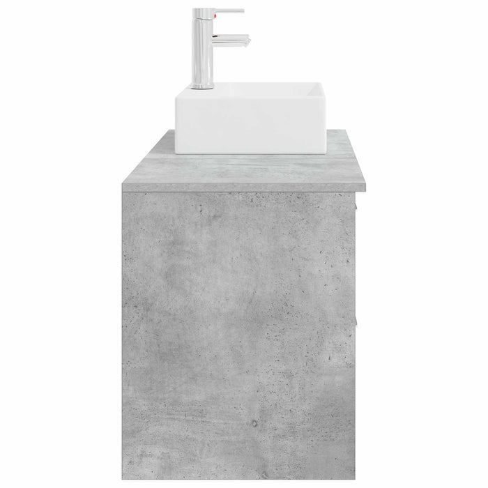 Set de mobilier pentru baie 2 pcs Gri Beton Lemn prelucrat WALTI