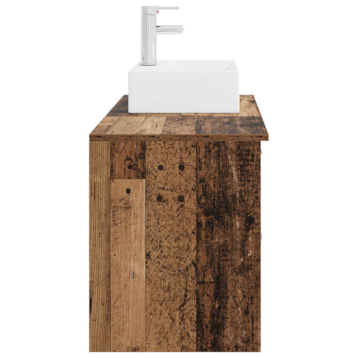 Set de mobilier pentru baie 2 pcs Lemn vechi Lemn prelucrat WALTI