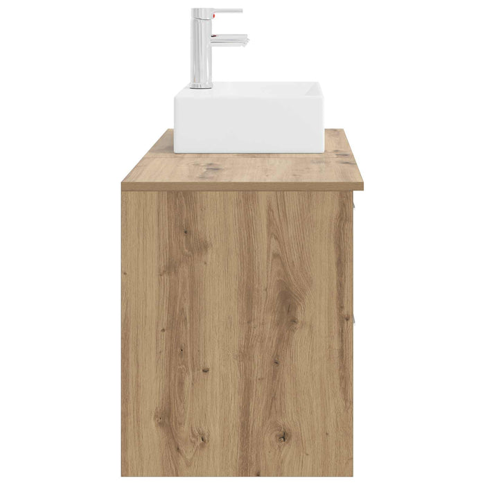 Set de mobilier pentru baie 2 pcs Stejar Artizanal WALTI