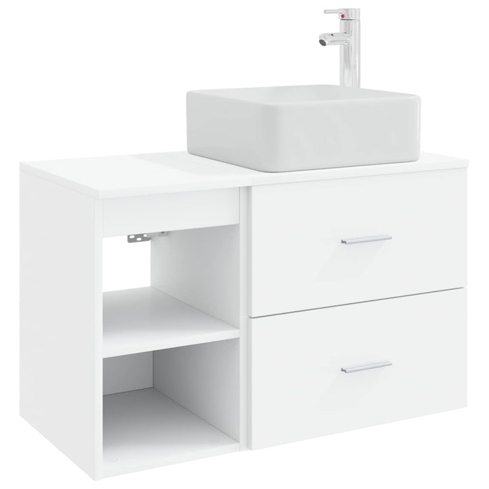 Set de mobilier pentru baie 2 pcs Alb Lemn prelucrat WALTI