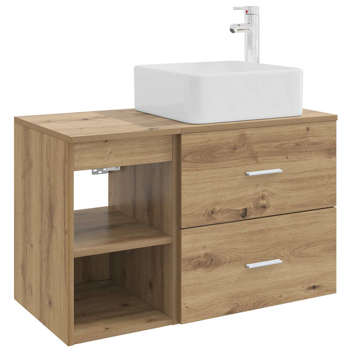 Set de mobilier pentru baie 2 pcs Stejar Artizanal WALTI