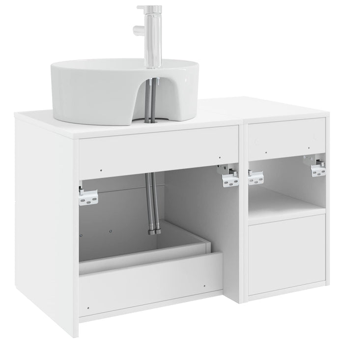 Set de mobilier pentru baie 2 pcs Alb Lemn prelucrat WALTI