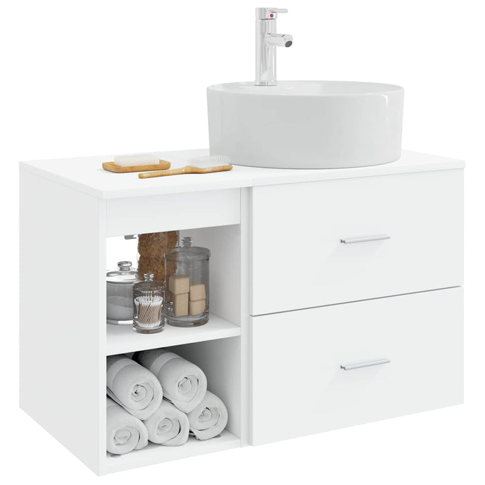 Set de mobilier pentru baie 2 pcs Alb Lemn prelucrat WALTI