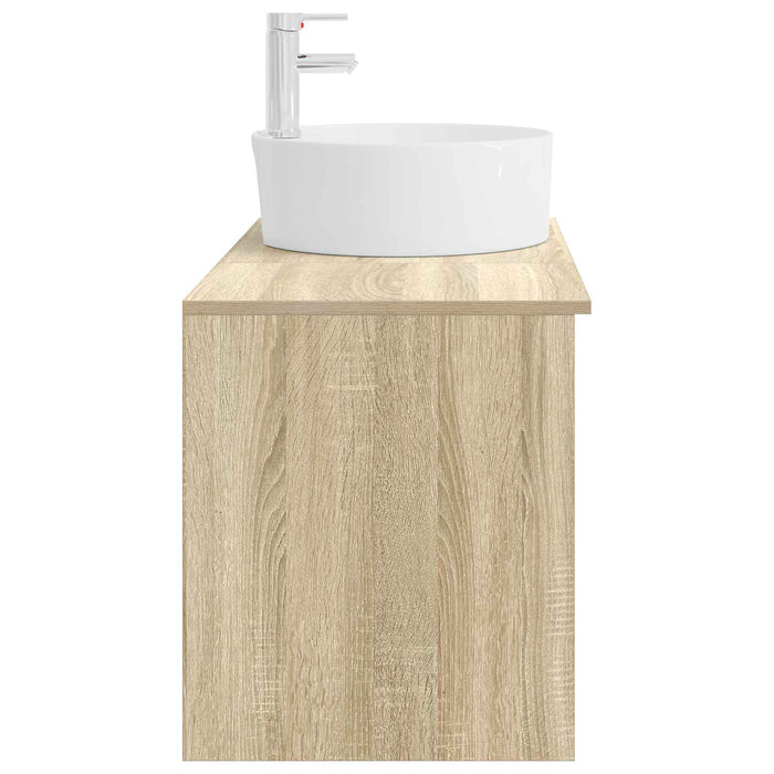 Set de mobilier pentru baie 2 pcs Stejar Sonoma Lemn prelucrat WALTI
