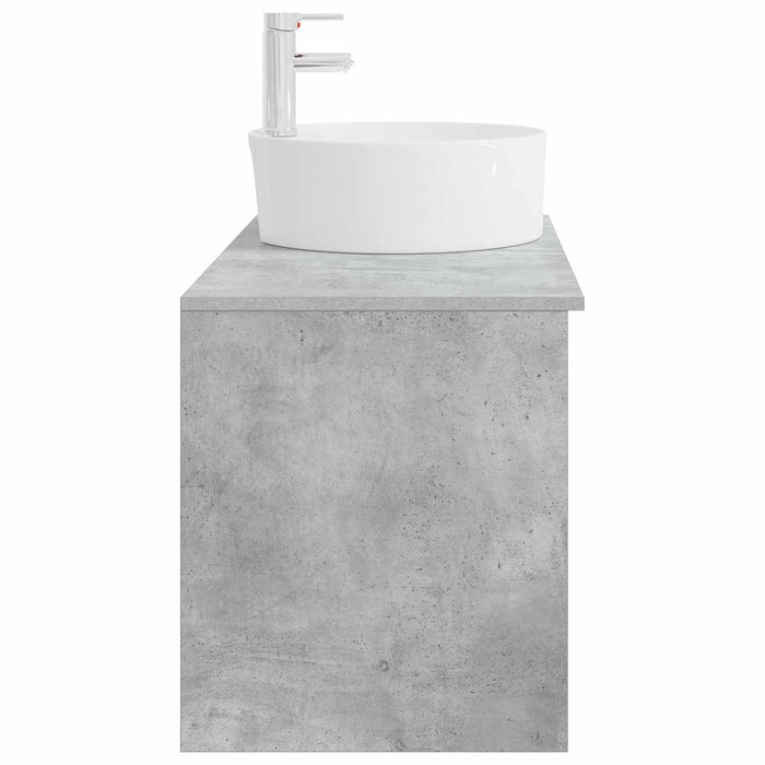 Set de mobilier pentru baie 2 pcs Gri Beton Lemn prelucrat WALTI