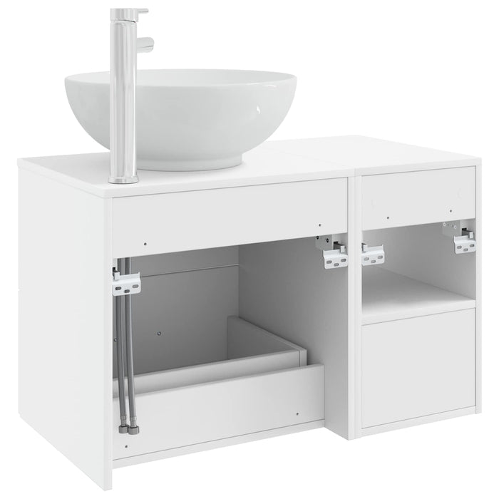 Set de mobilier pentru baie 2 pcs Alb Lemn prelucrat WALTI