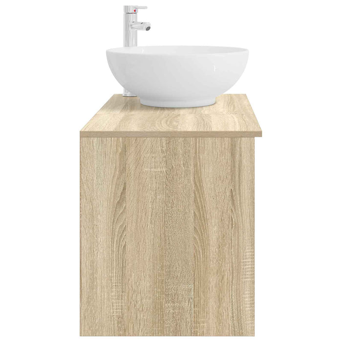 Set de mobilier pentru baie 2 pcs Stejar Sonoma Lemn prelucrat WALTI