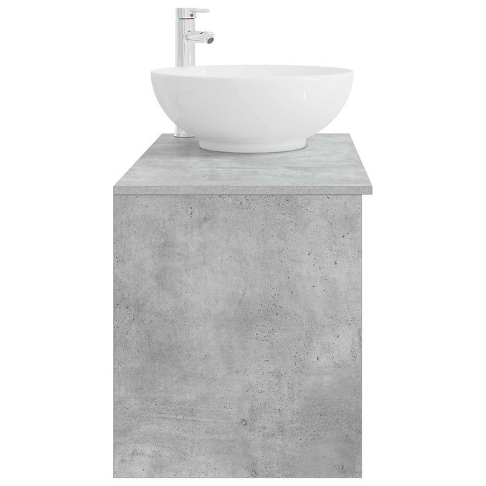 Set de mobilier pentru baie 2 pcs Gri Beton Lemn prelucrat WALTI