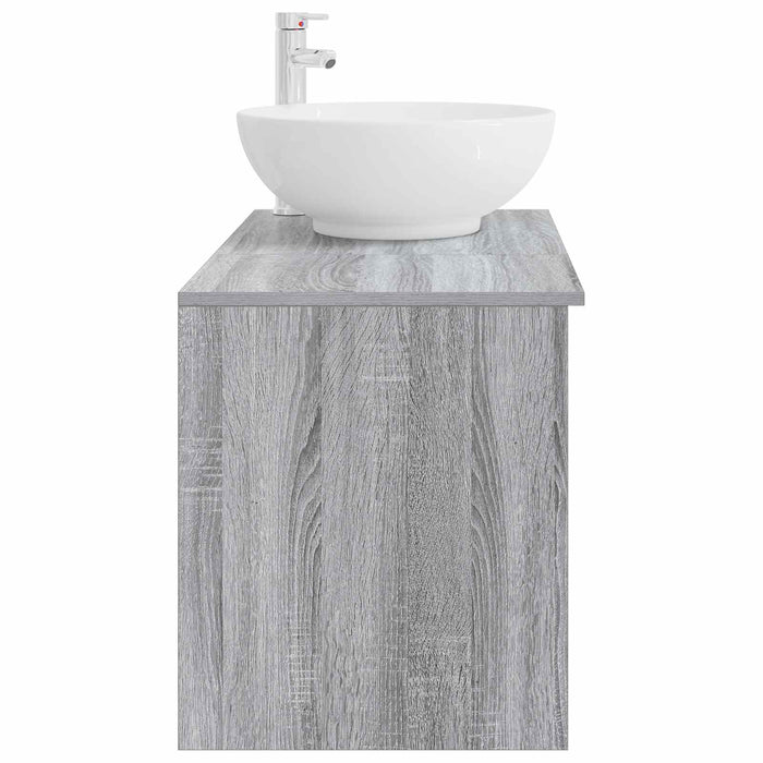 Set de mobilier pentru baie 2 pcs Sonoma gri Lemn prelucrat WALTI