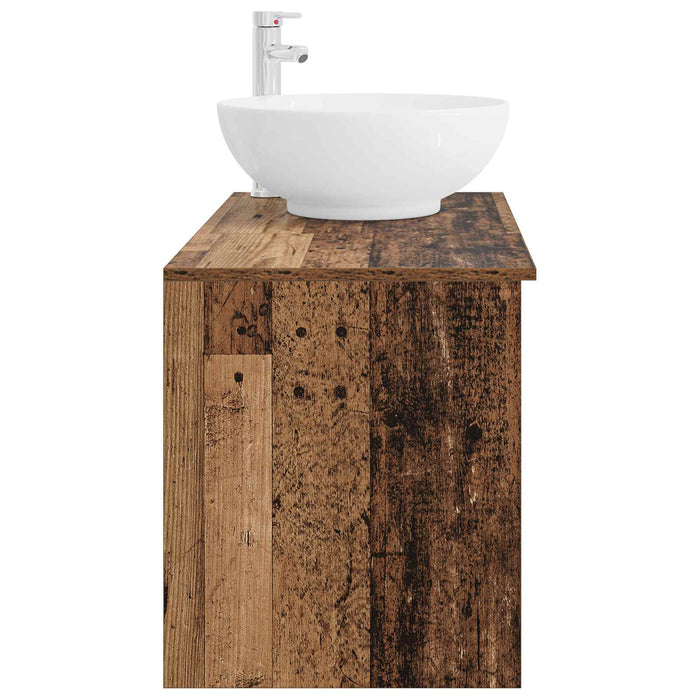 Set de mobilier pentru baie 2 pcs Lemn vechi Lemn prelucrat WALTI