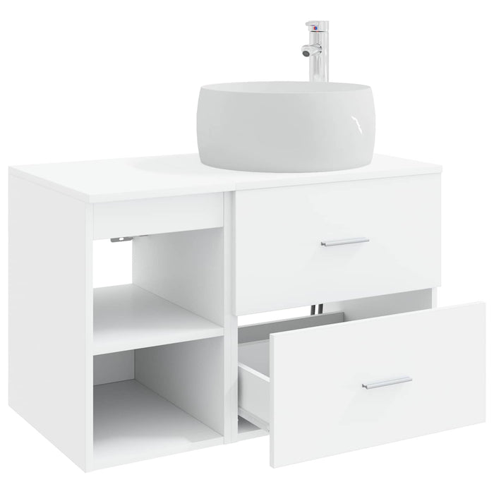 Set de mobilier pentru baie 2 pcs Alb Lemn prelucrat WALTI