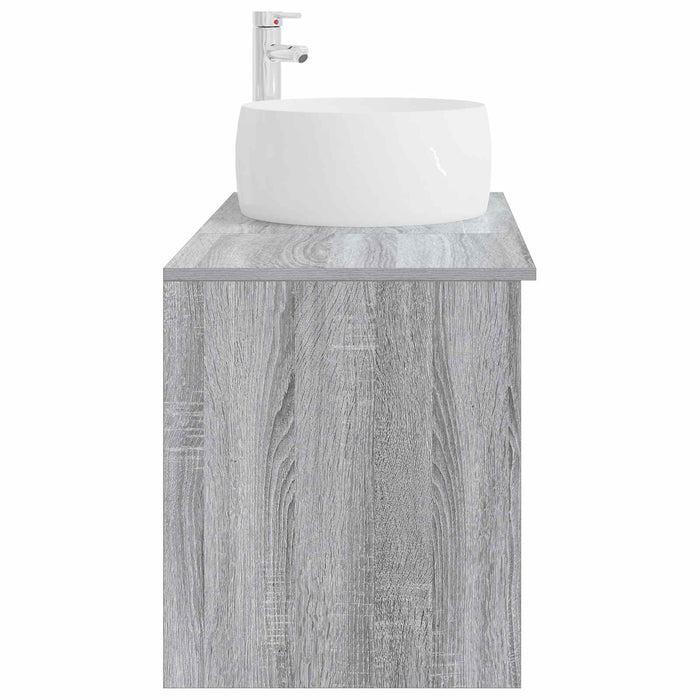 Set de mobilier pentru baie 2 pcs Sonoma gri Lemn prelucrat WALTI