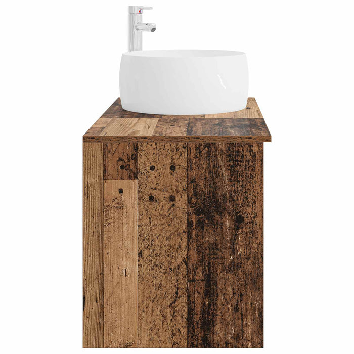 Set de mobilier pentru baie 2 pcs Lemn vechi Lemn prelucrat WALTI