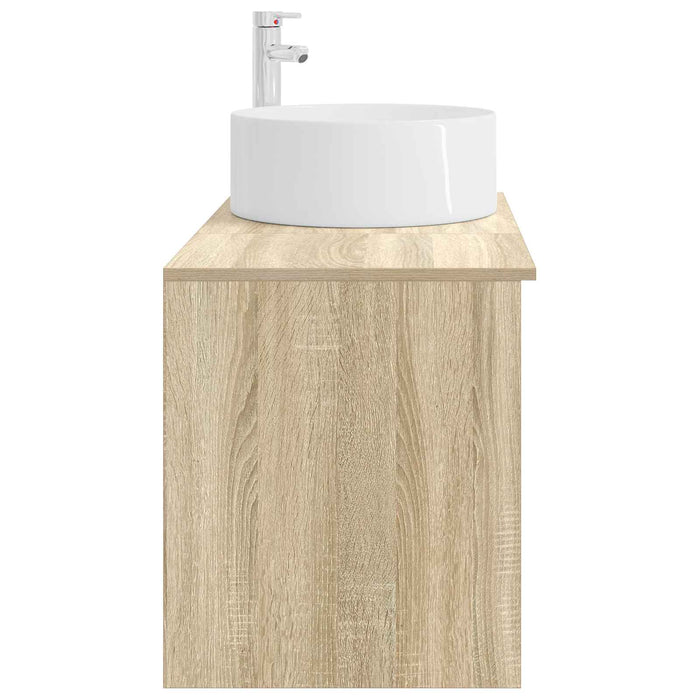 Set de mobilier pentru baie 2 pcs Stejar Sonoma Lemn prelucrat WALTI