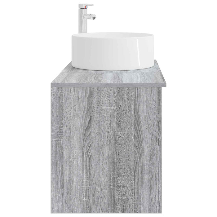 Set de mobilier pentru baie 2 pcs Sonoma gri Lemn prelucrat WALTI