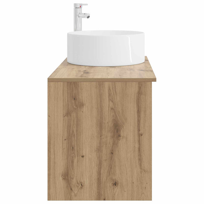 Set de mobilier pentru baie 2 pcs Stejar Artizanal WALTI