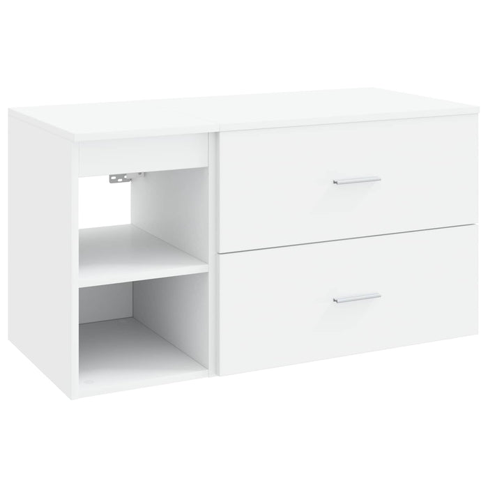 Set de mobilier pentru baie 2 pcs Alb Lemn prelucrat WALTI