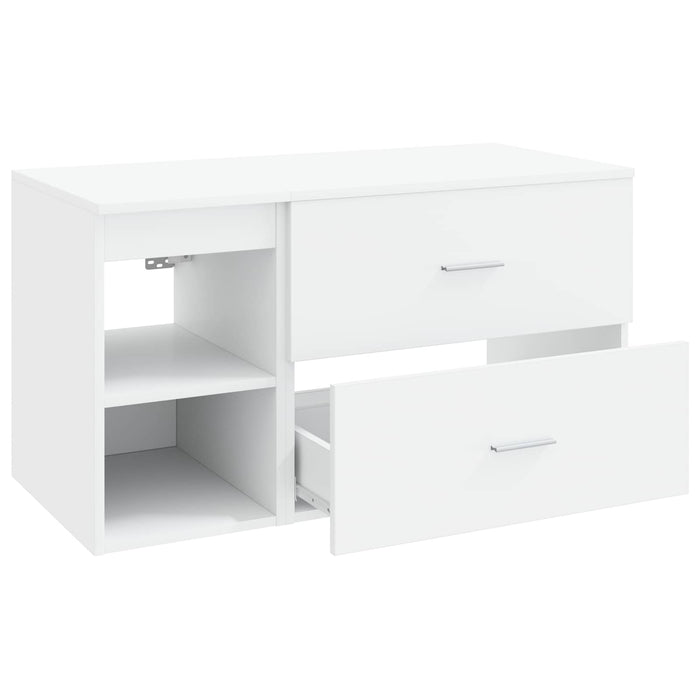 Set de mobilier pentru baie 2 pcs Alb Lemn prelucrat WALTI