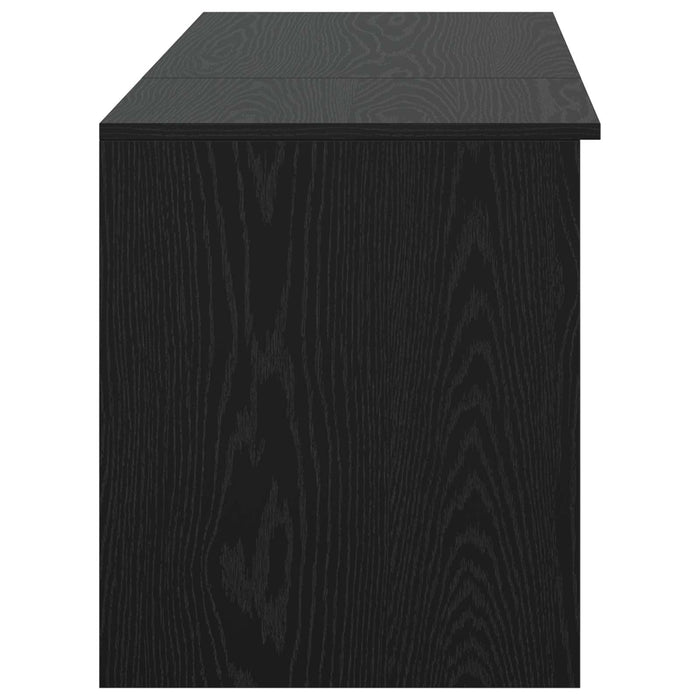 Set de mobilier pentru baie 2 pcs Stejar Negru Lemn prelucrat WALTI