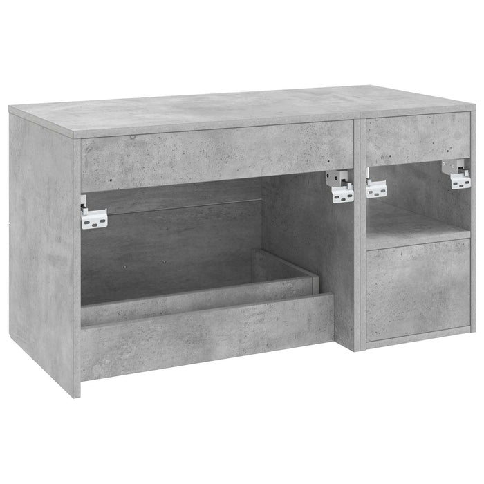 Set de mobilier pentru baie 2 pcs Gri Beton Lemn prelucrat WALTI