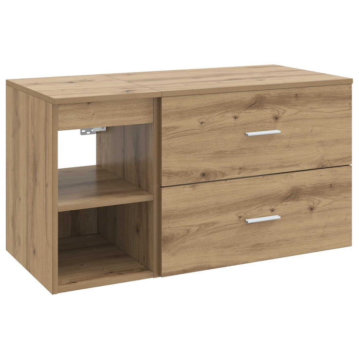 Set de mobilier pentru baie 2 pcs Stejar Artizanal WALTI