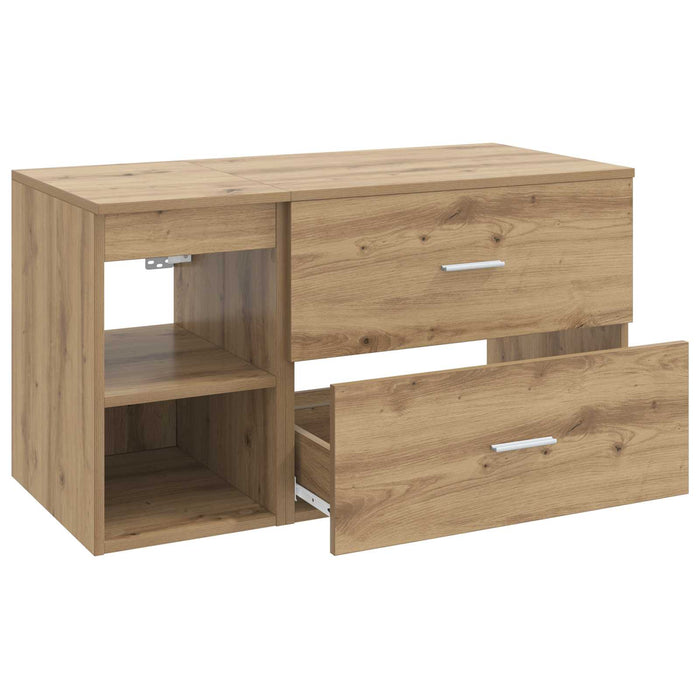 Set de mobilier pentru baie 2 pcs Stejar Artizanal WALTI