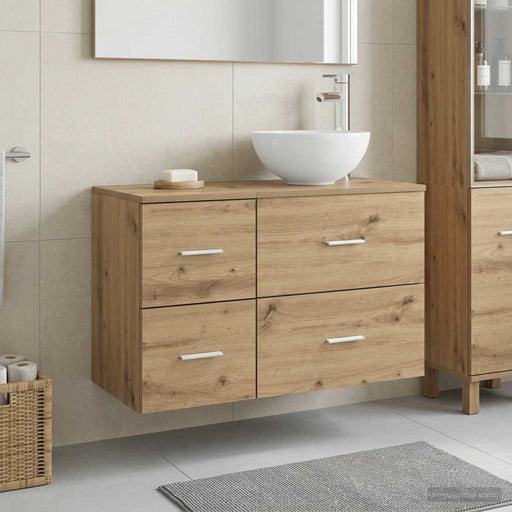 Set de mobilier pentru baie 2 buc. Stejar Artizanal - WALTI WALTI