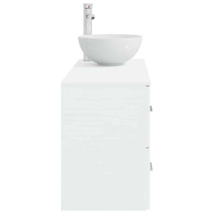 Set de mobilier pentru baie 2 pcs Alb Lemn prelucrat WALTI