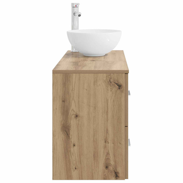 Set de mobilier pentru baie 2 pcs Stejar Artizanal WALTI